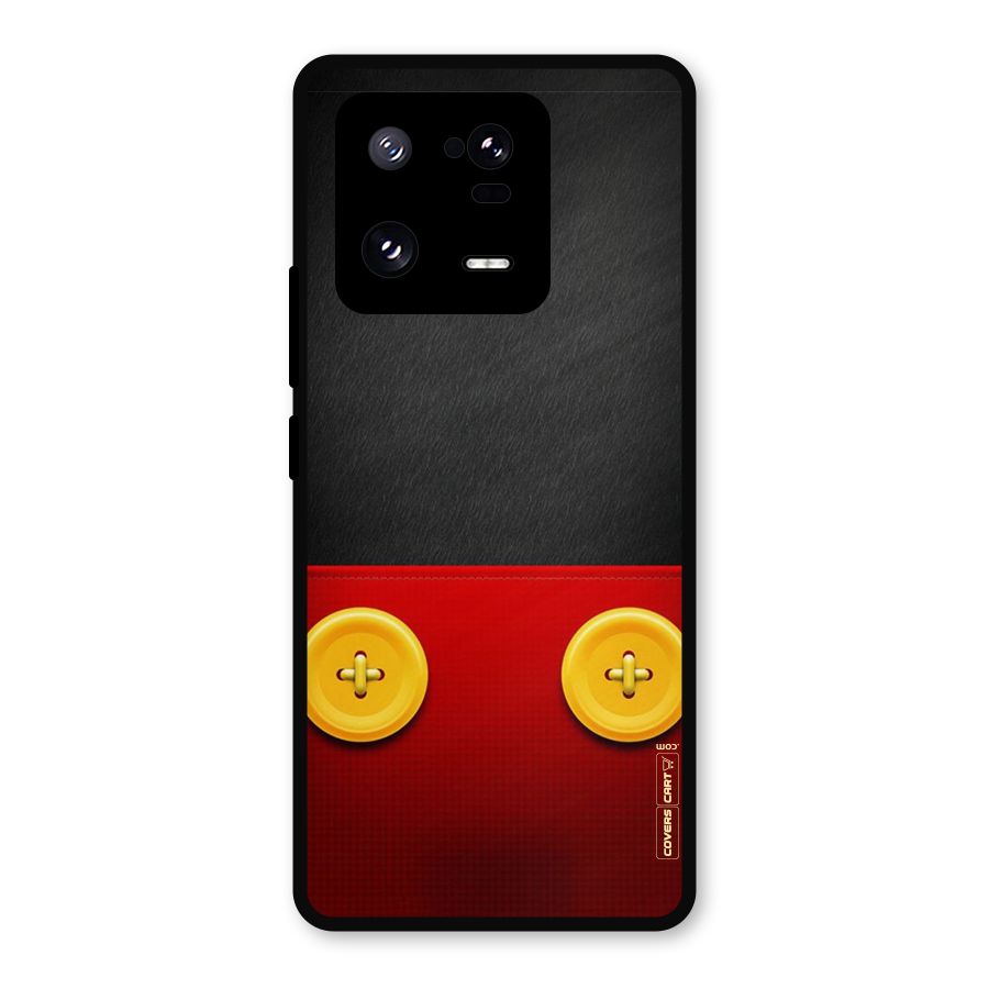 Yellow Button Metal Back Case for Xiaomi 13 Pro