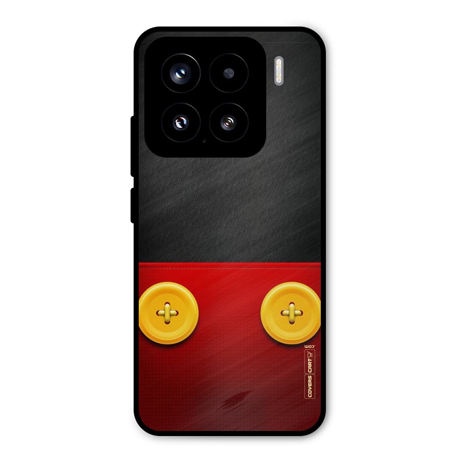Yellow Button Metal Back Case for Xiaomi 15
