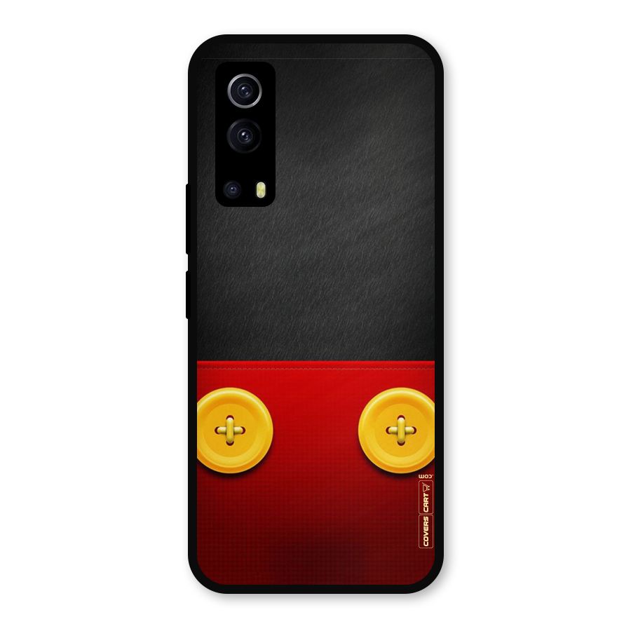 Yellow Button Metal Back Case for iQOO Z3