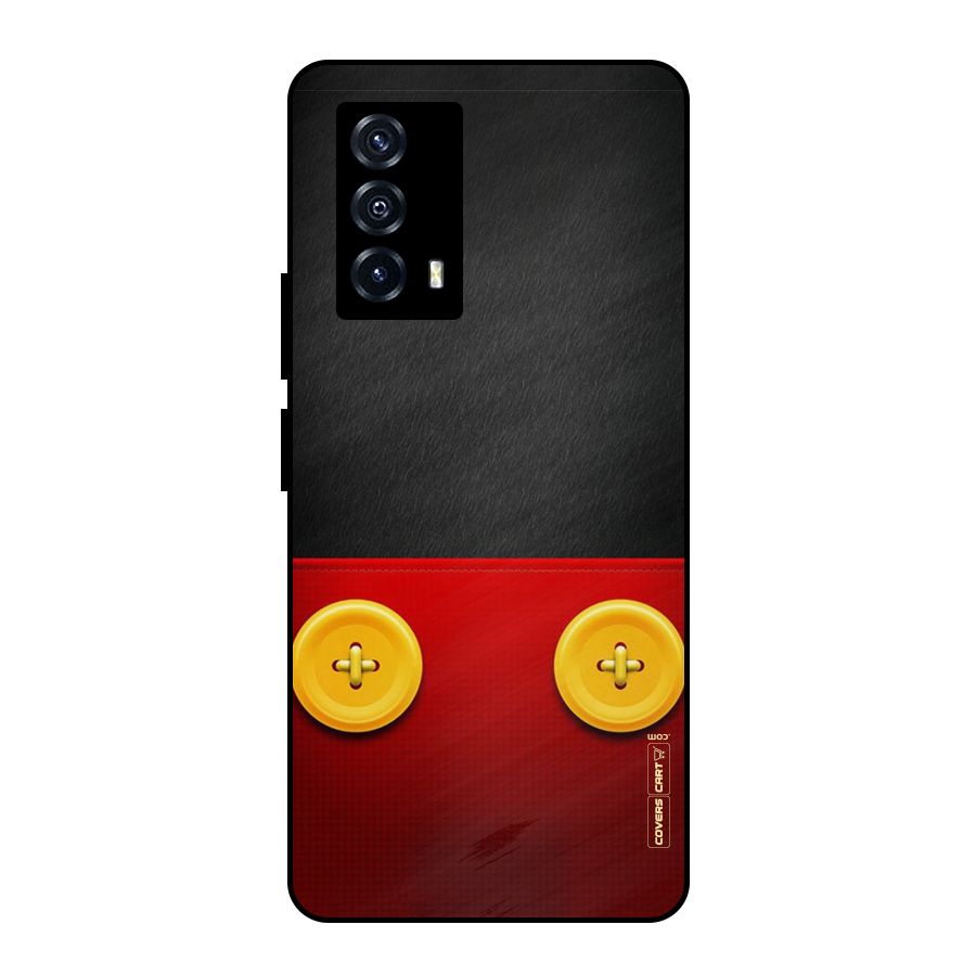 Yellow Button Metal Back Case for iQOO Z5