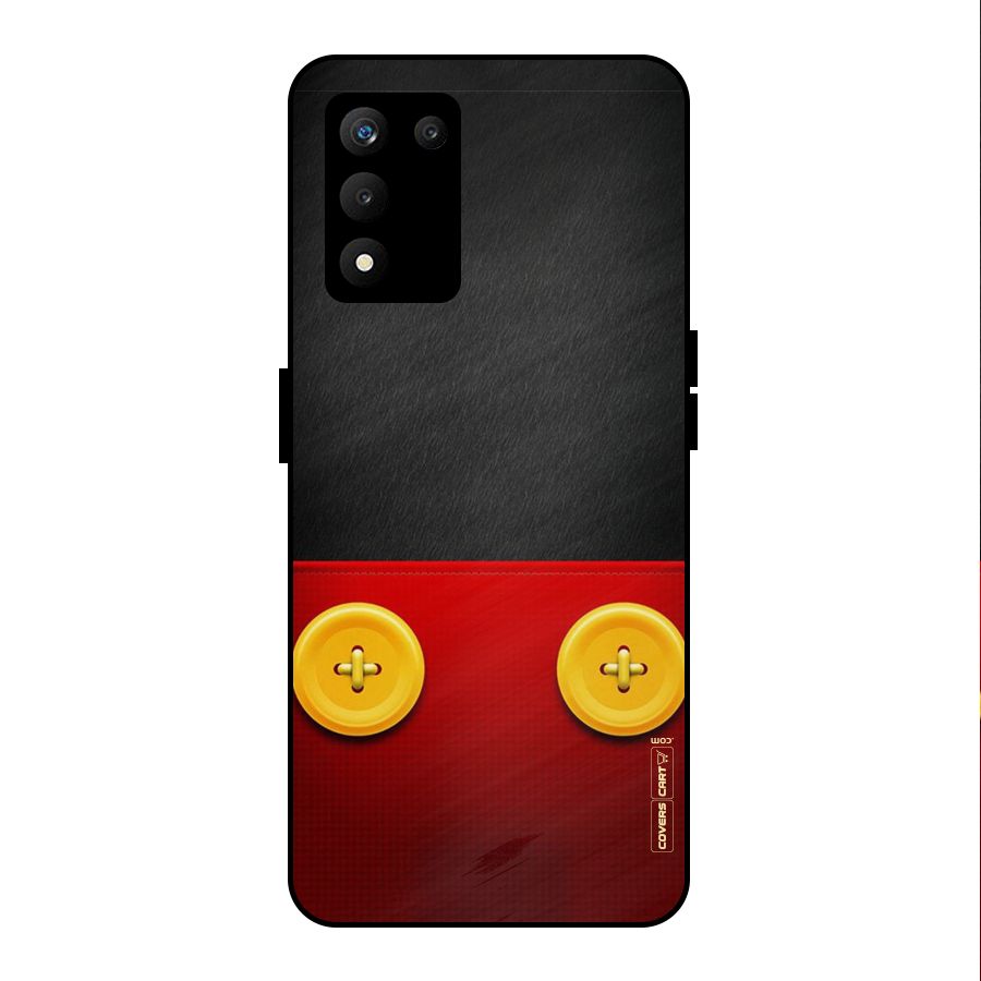 Yellow Button Metal Back Case for realme 9 5G SE