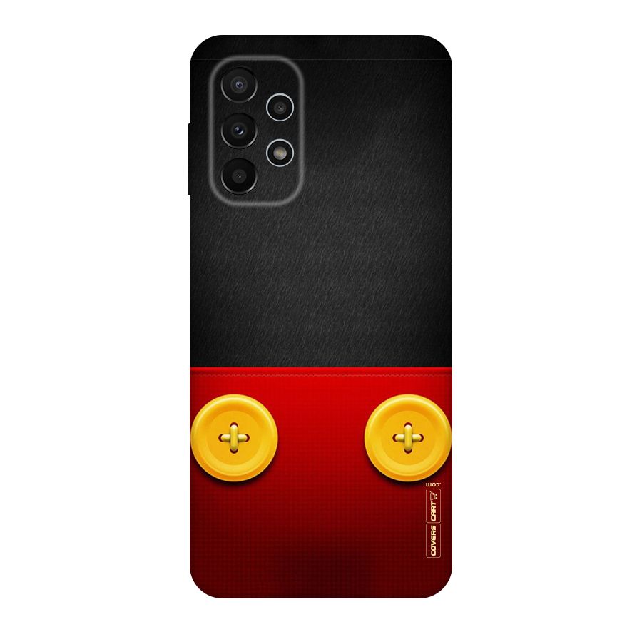 Yellow Button Original Polycarbonate Back Case for Galaxy A23