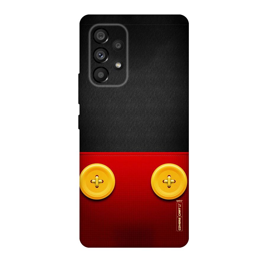 Yellow Button Original Polycarbonate Back Case for Galaxy A53 5G