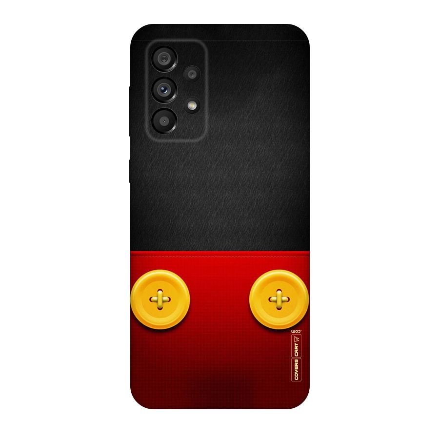 Yellow Button Original Polycarbonate Back Case for Galaxy A73 5G