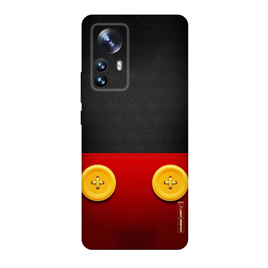 Yellow Button Original Polycarbonate Back Case for Xiaomi 12 Pro