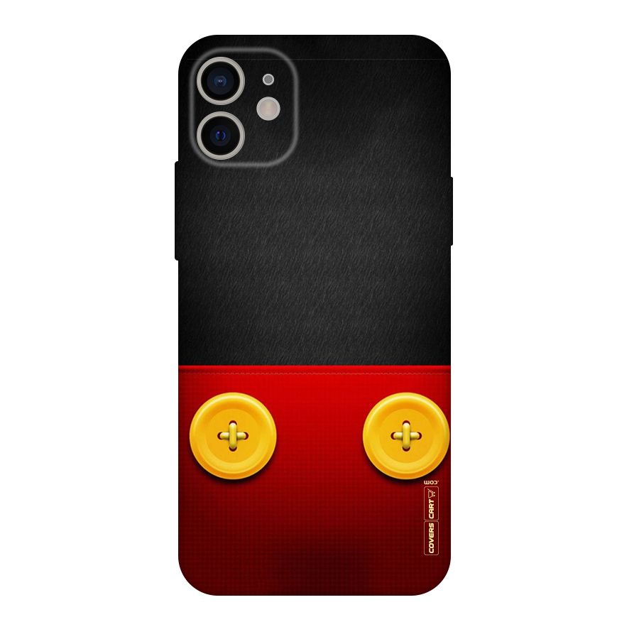 Yellow Button Original Polycarbonate Back Case for iPhone 11