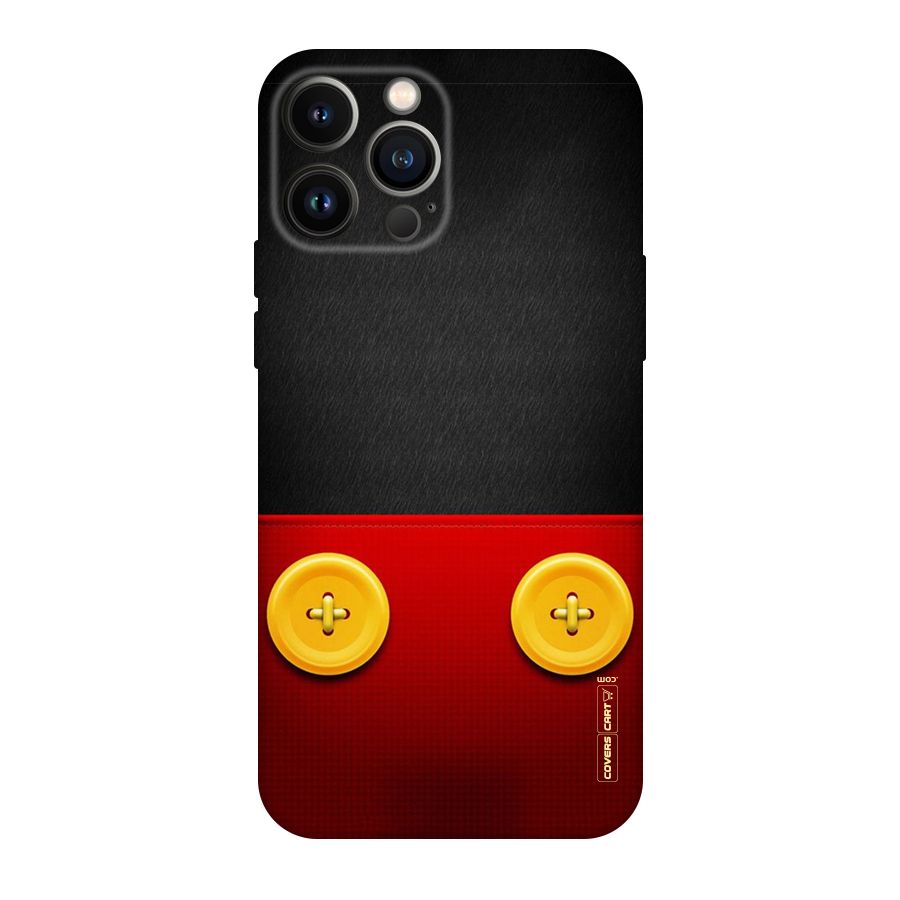 Yellow Button Original Polycarbonate Back Case for iPhone 13 Pro Max