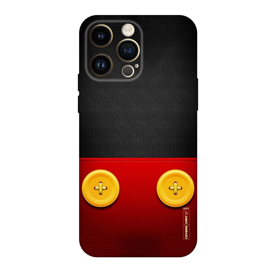 Yellow Button Original Polycarbonate Back Case for iPhone 14 Pro Max