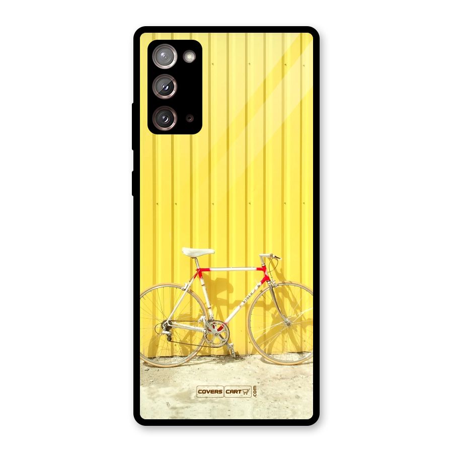 Yellow Cycle Classic Glass Back Case for Galaxy Note 20