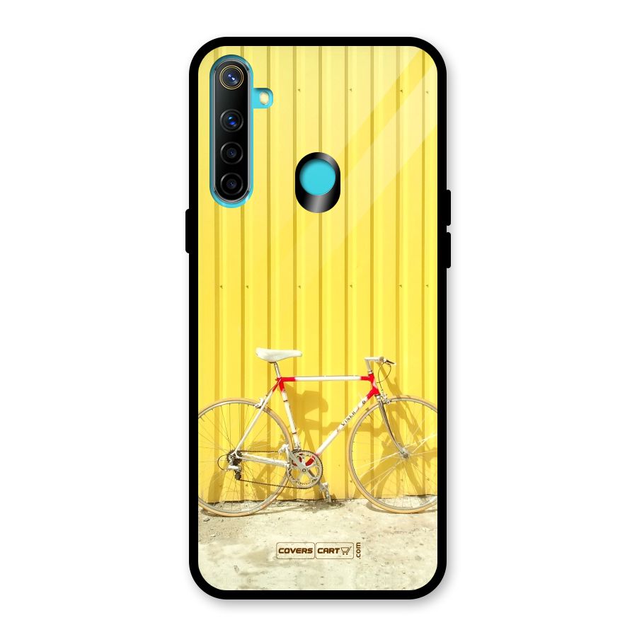 Yellow Cycle Classic Glass Back Case for Realme 5