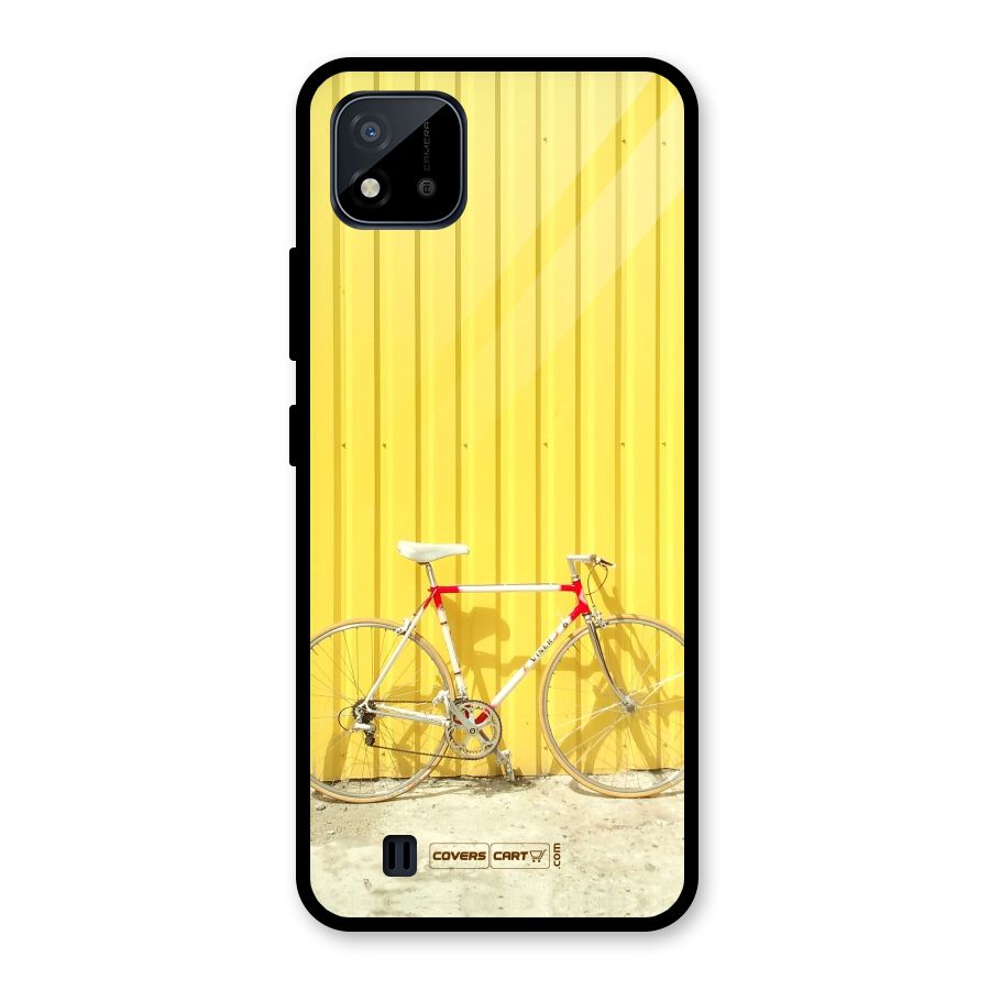 Yellow Cycle Classic Glass Back Case for Realme C11 2021