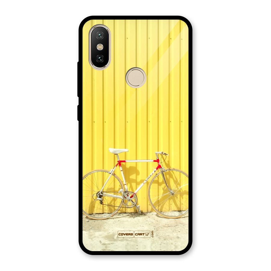 Yellow Cycle Classic Glass Back Case for Redmi A2