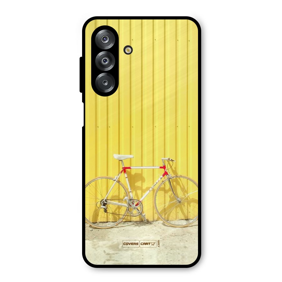 Yellow Cycle Classic Metal Back Case for Galaxy A26