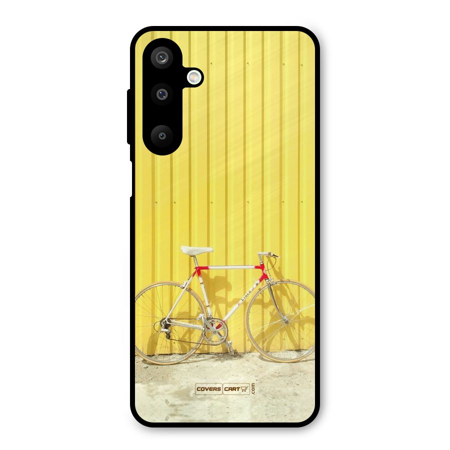 Yellow Cycle Classic Metal Back Case for Galaxy M16