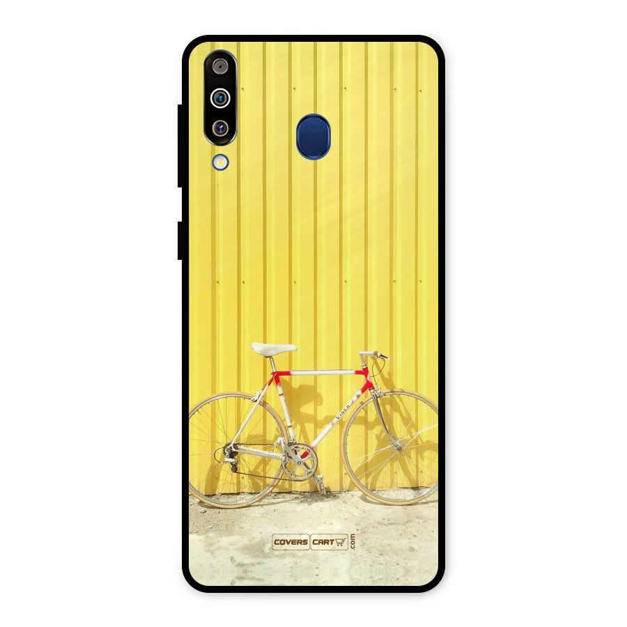 Yellow Cycle Classic Metal Back Case for Galaxy M30