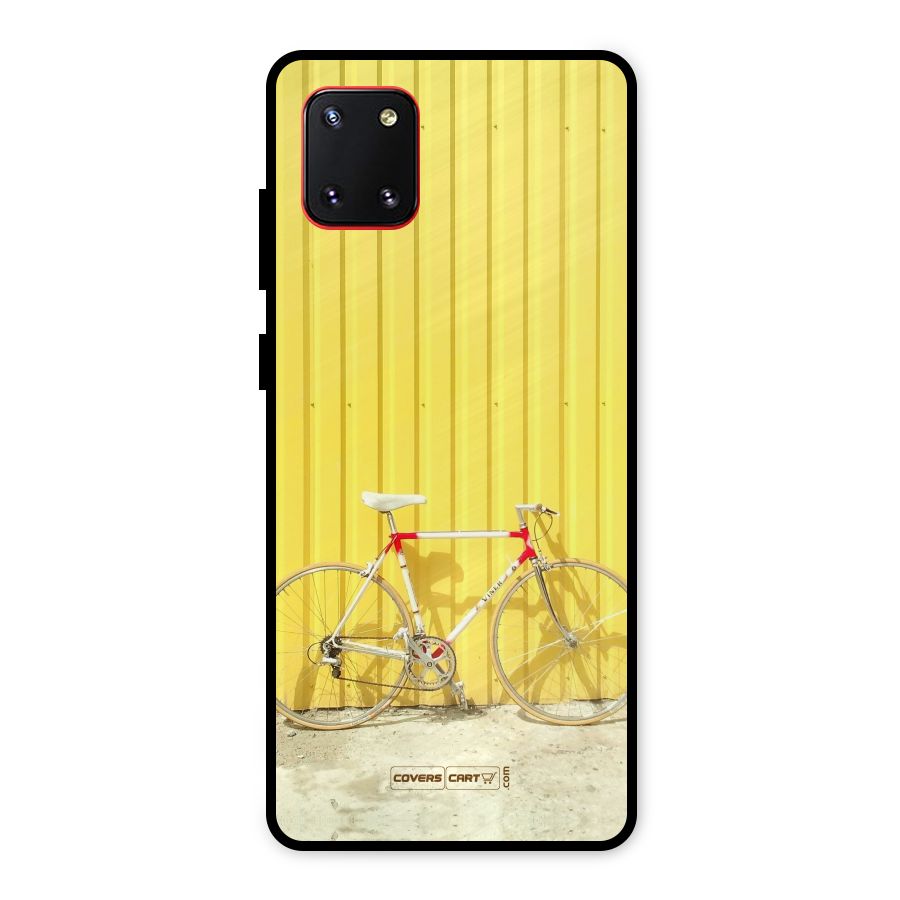 Yellow Cycle Classic Metal Back Case for Galaxy Note 10 Lite