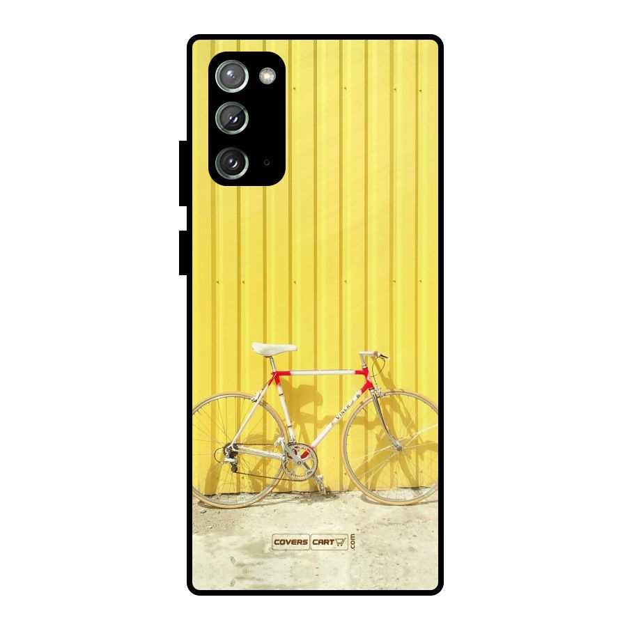 Yellow Cycle Classic Metal Back Case for Galaxy Note 20
