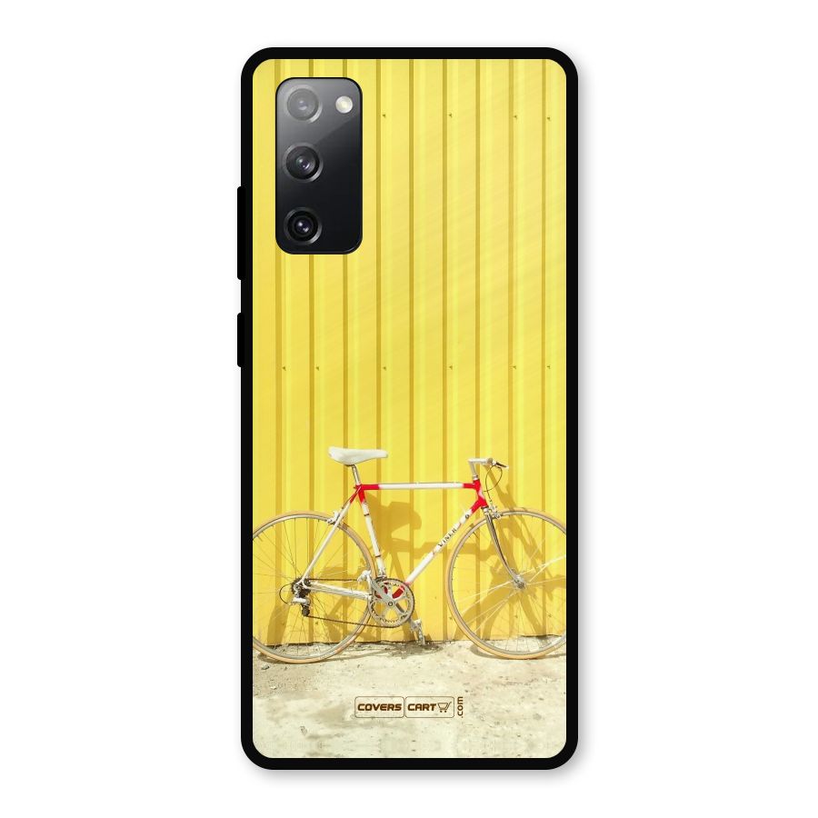 Yellow Cycle Classic Metal Back Case for Galaxy S20 FE 5G