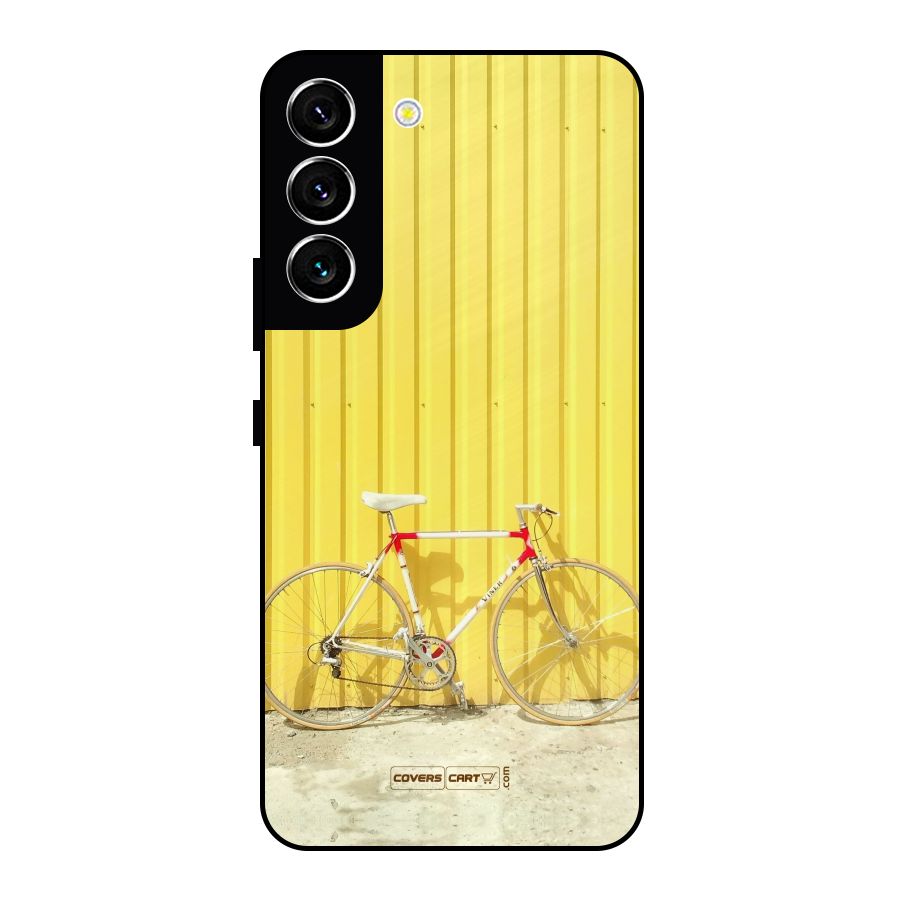 Yellow Cycle Classic Metal Back Case for Galaxy S22 5G