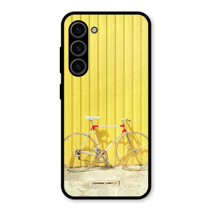 Yellow Cycle Classic Metal Back Case for Galaxy S23
