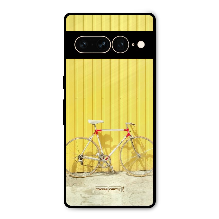 Yellow Cycle Classic Metal Back Case for Google Pixel 7 Pro