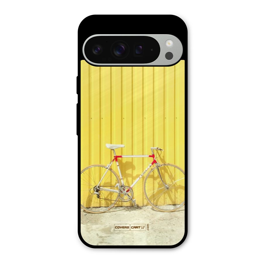 Yellow Cycle Classic Metal Back Case for Google Pixel 9 Pro XL