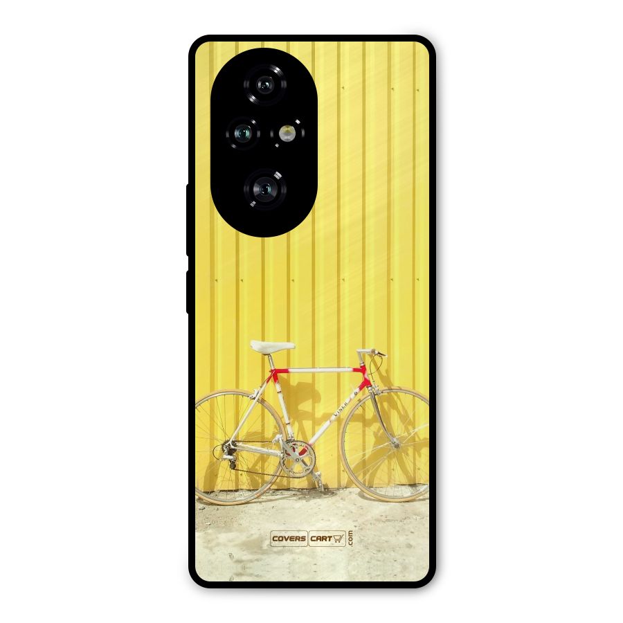 Yellow Cycle Classic Metal Back Case for Honor 200 Pro