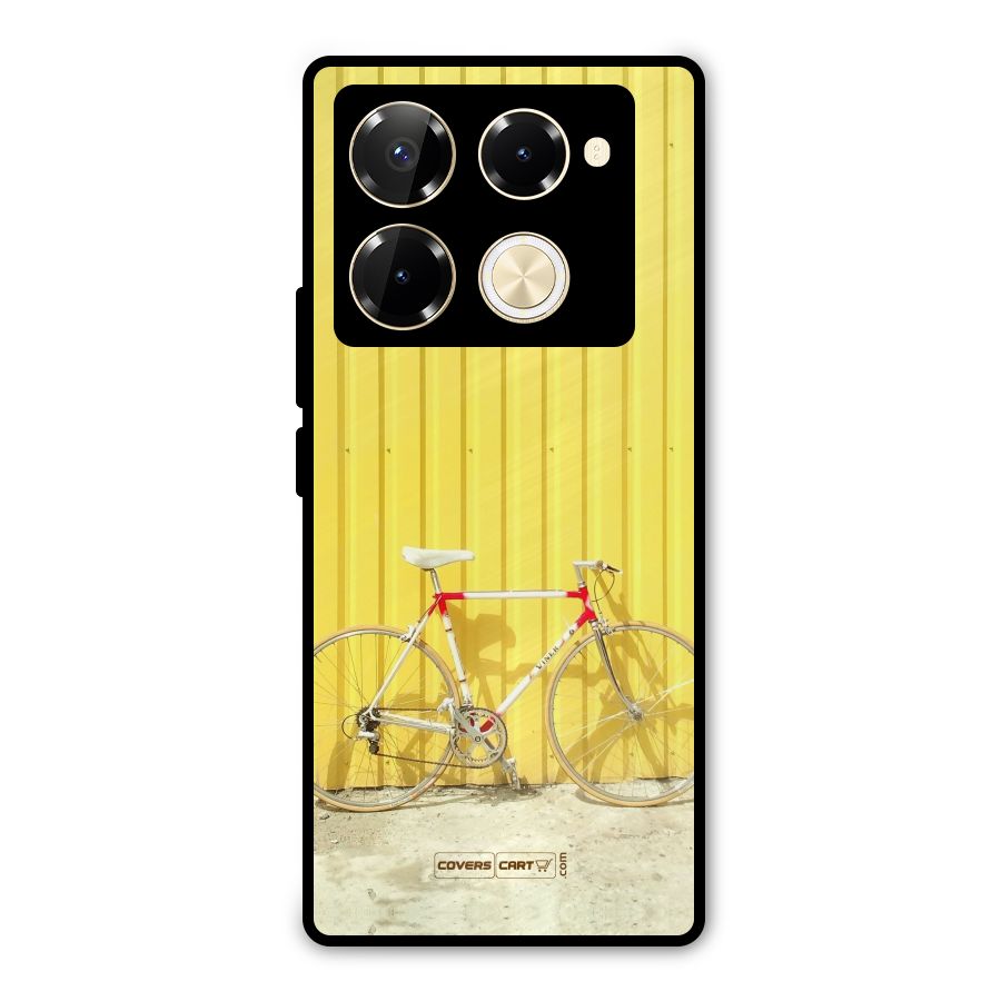 Yellow Cycle Classic Metal Back Case for Infinix Note 40 Pro