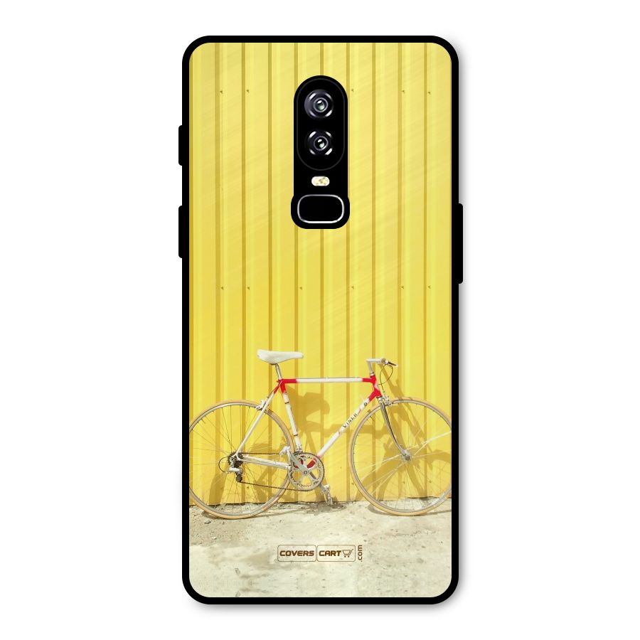 Yellow Cycle Classic Metal Back Case for OnePlus 6
