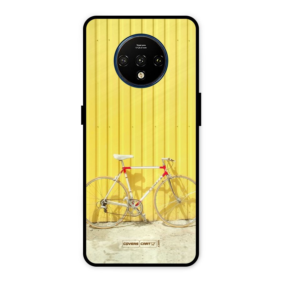 Yellow Cycle Classic Metal Back Case for OnePlus 7T