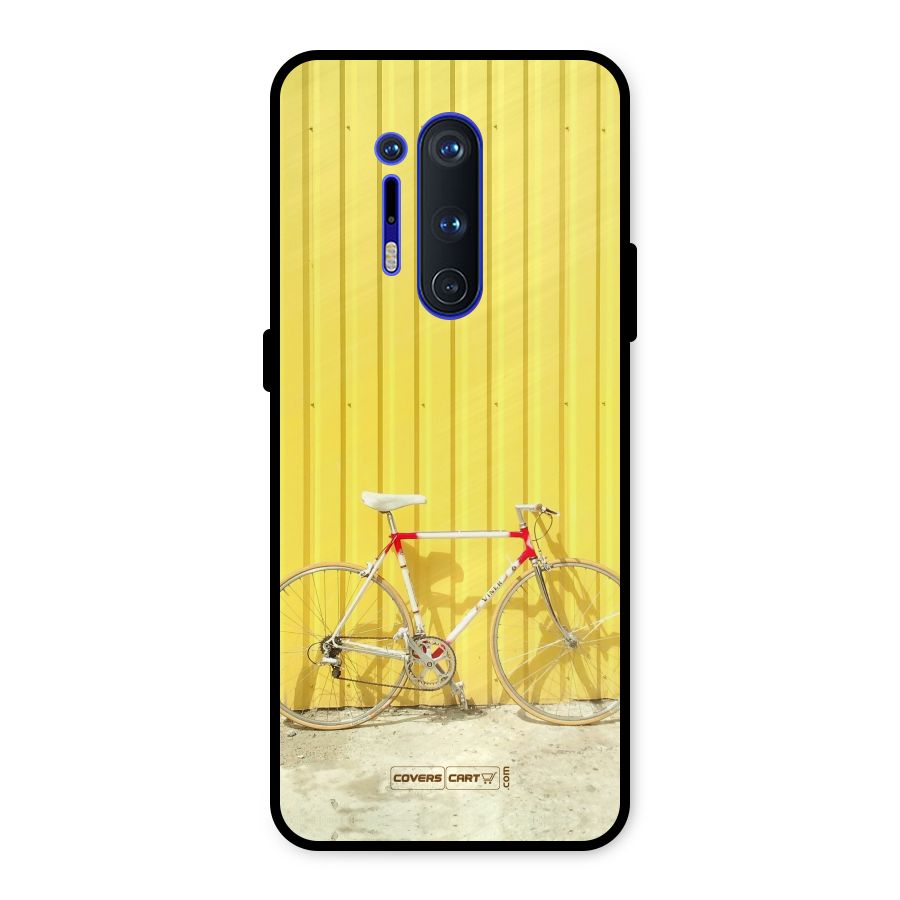 Yellow Cycle Classic Metal Back Case for OnePlus 8 Pro