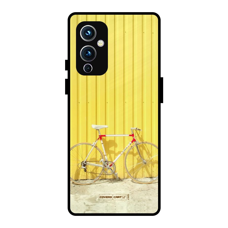 Yellow Cycle Classic Metal Back Case for OnePlus 9