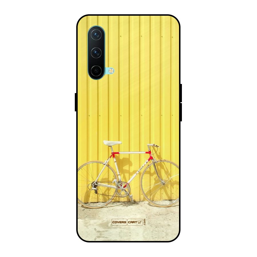 Yellow Cycle Classic Metal Back Case for OnePlus Nord CE 5G
