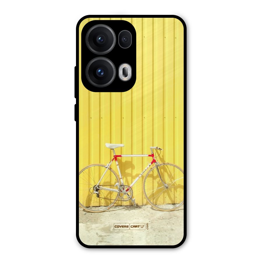 Yellow Cycle Classic Metal Back Case for Oppo Reno13 Pro