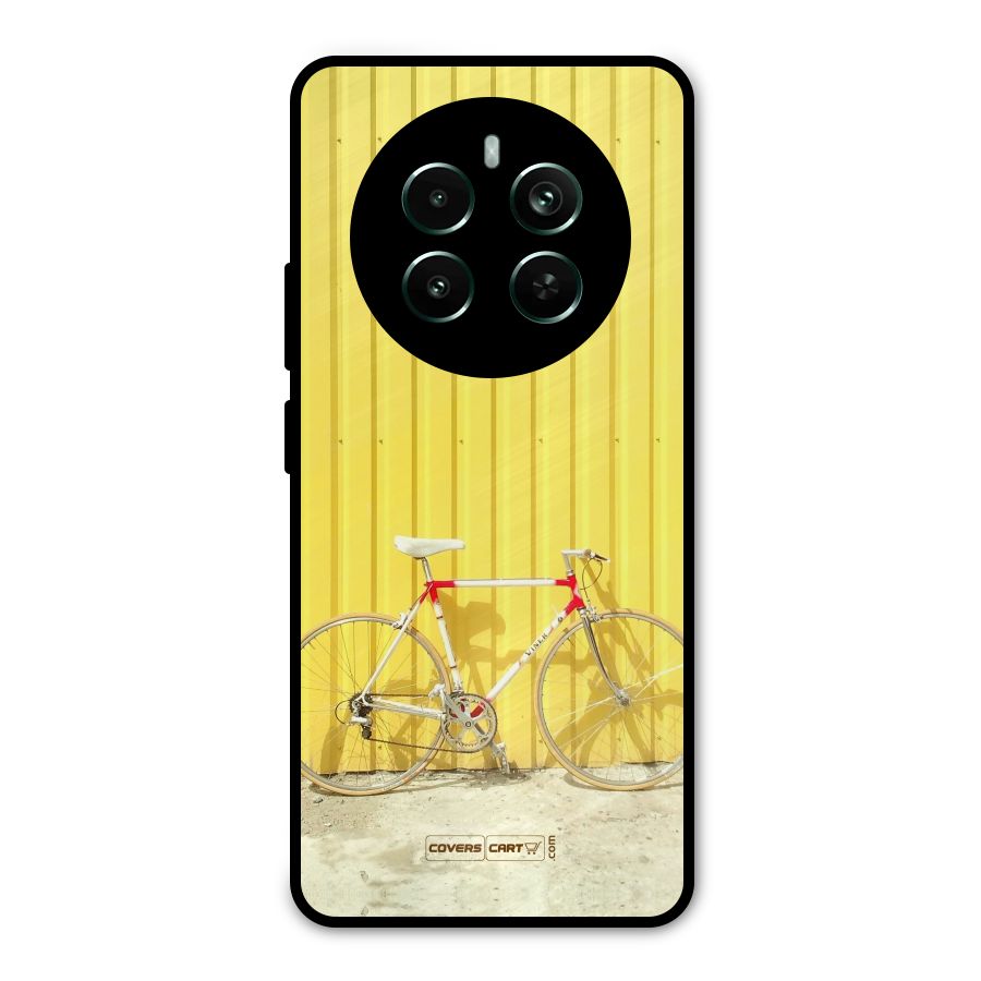 Yellow Cycle Classic Metal Back Case for Realme 12 Pro Plus