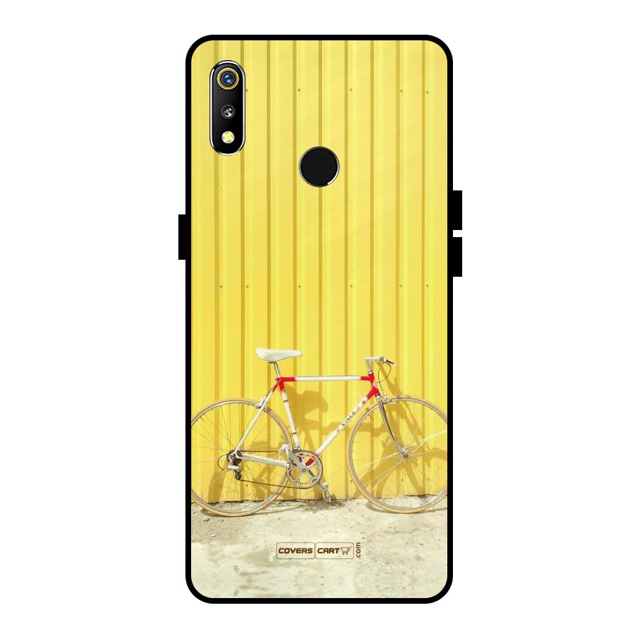 Yellow Cycle Classic Metal Back Case for Realme 3
