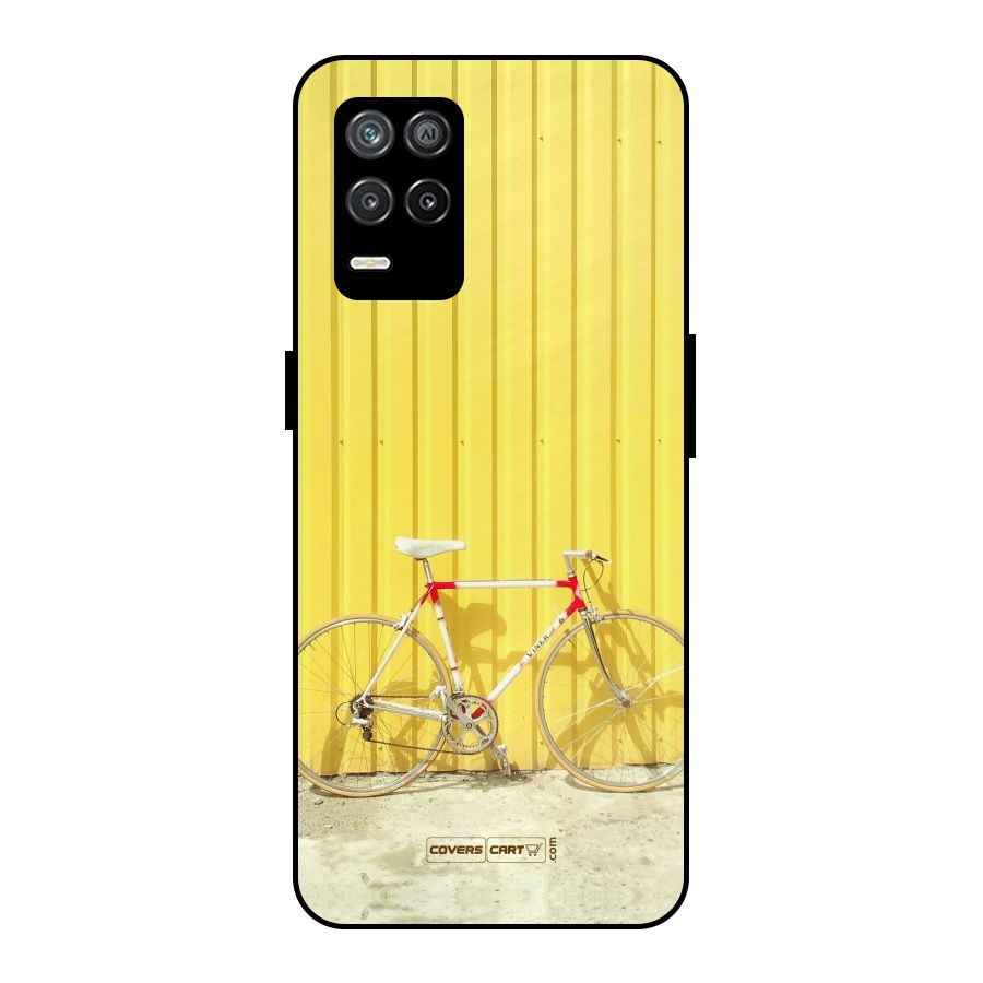 Yellow Cycle Classic Metal Back Case for Realme 8 5G