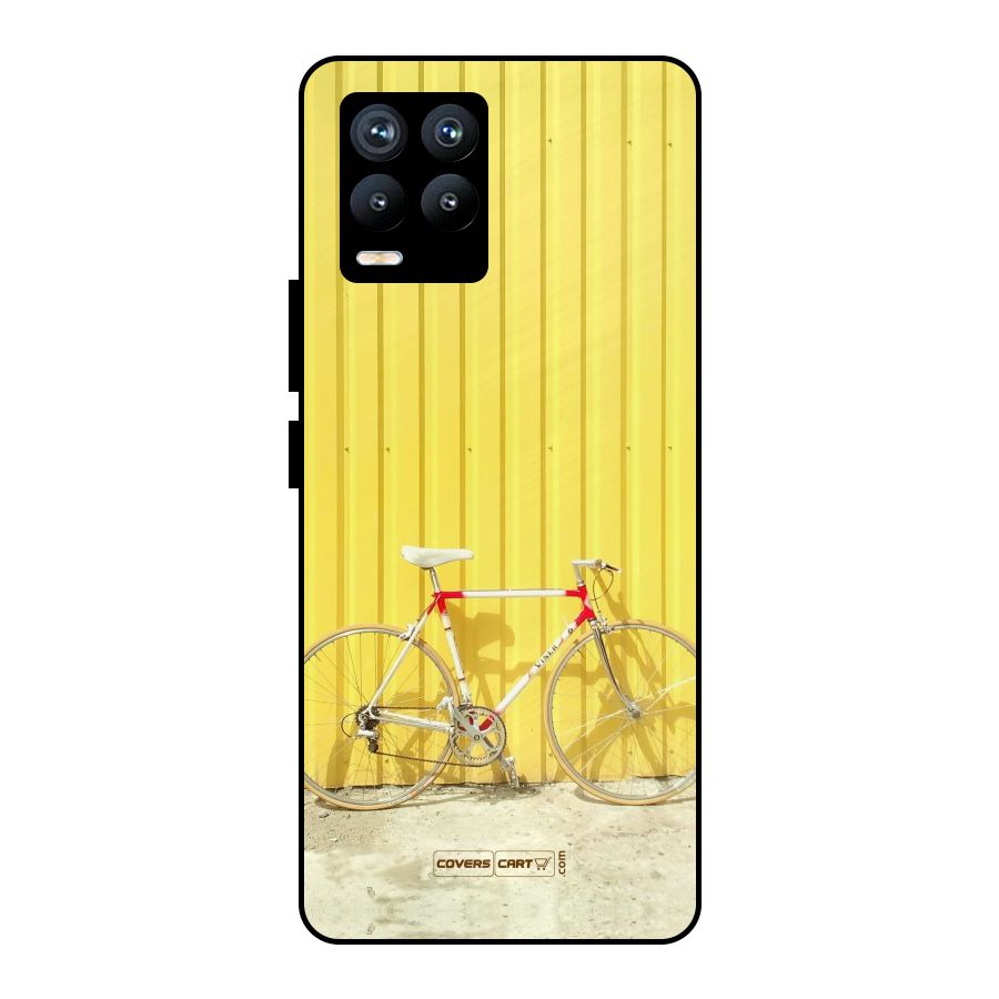 Yellow Cycle Classic Metal Back Case for Realme 8 Pro