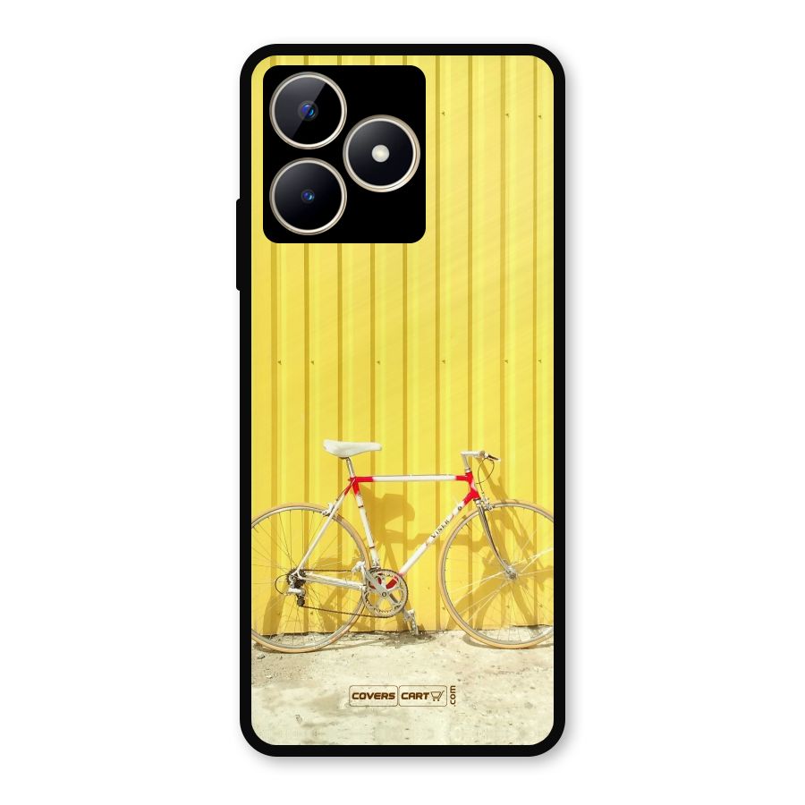Yellow Cycle Classic Metal Back Case for Realme C53