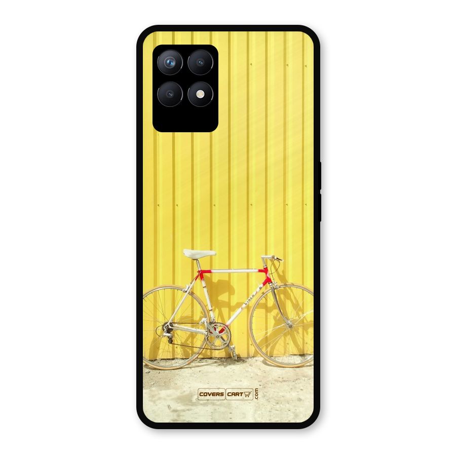 Yellow Cycle Classic Metal Back Case for Realme Narzo 50
