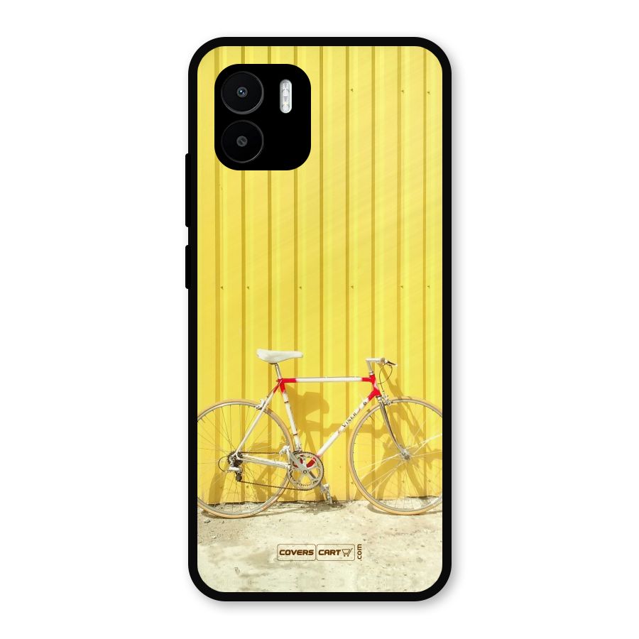 Yellow Cycle Classic Metal Back Case for Redmi A1