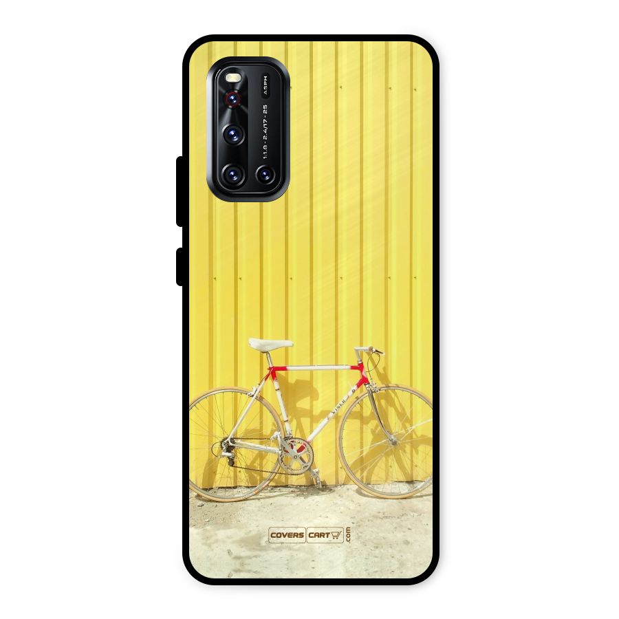 Yellow Cycle Classic Metal Back Case for Vivo V19