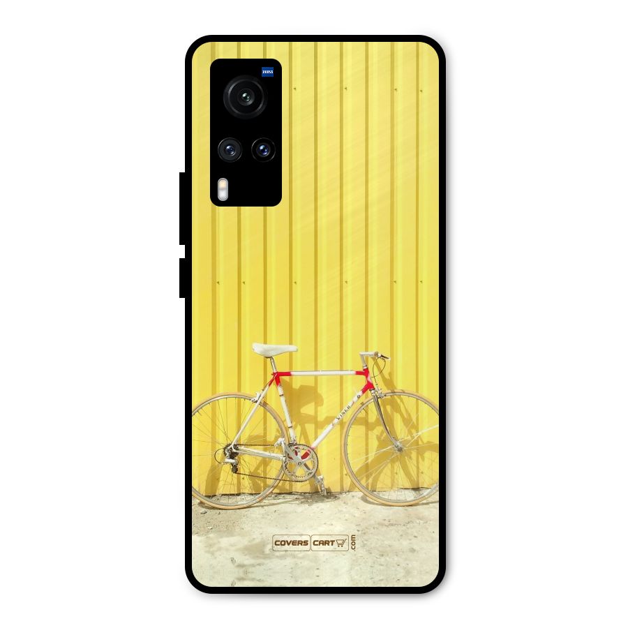 Yellow Cycle Classic Metal Back Case for Vivo X60