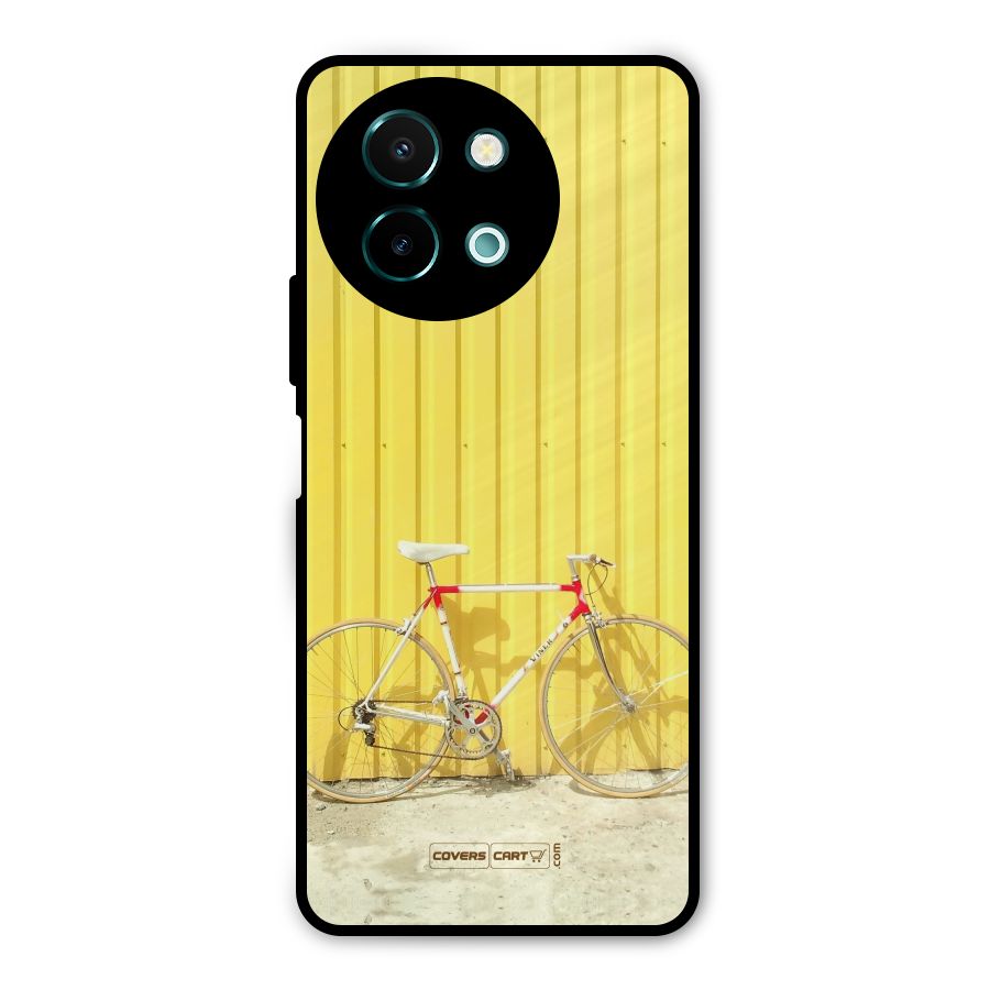 Yellow Cycle Classic Metal Back Case for Vivo Y58