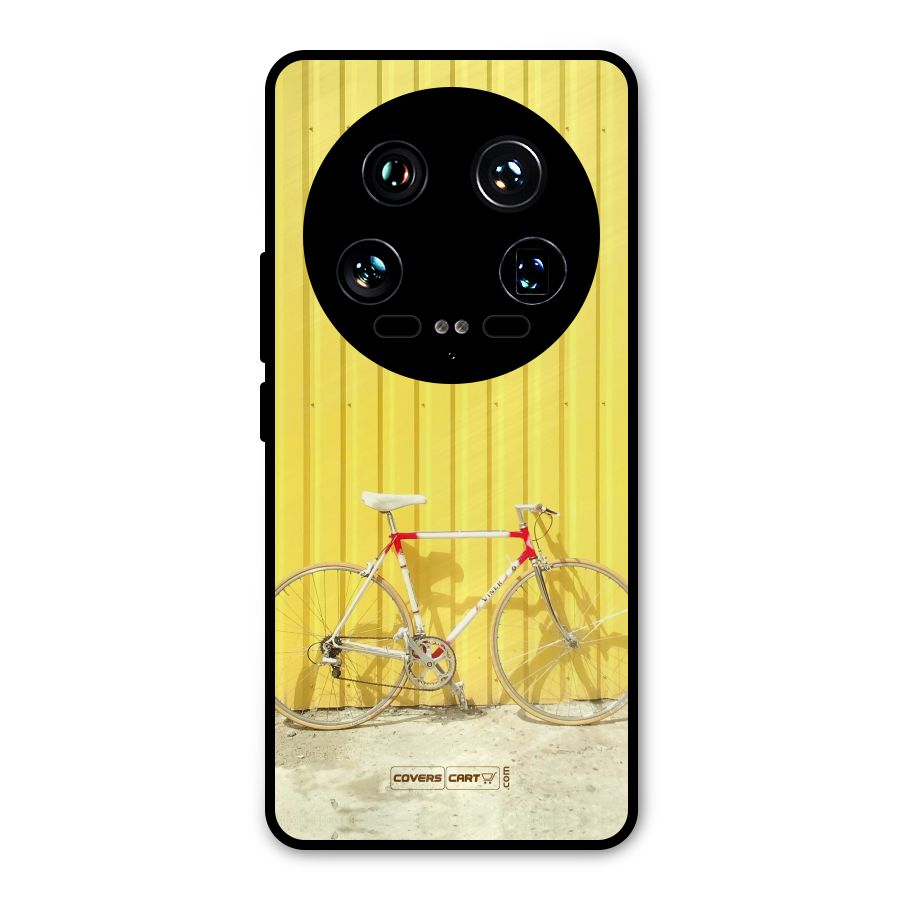 Yellow Cycle Classic Metal Back Case for Xiaomi 14 Ultra