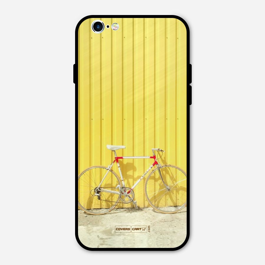 Yellow Cycle Classic Metal Back Case for iPhone 6 6s