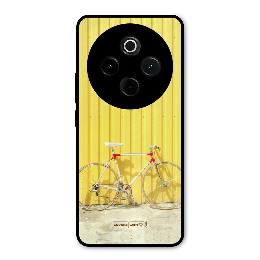 Yellow Cycle Classic Metal Back Case for iQOO Z10
