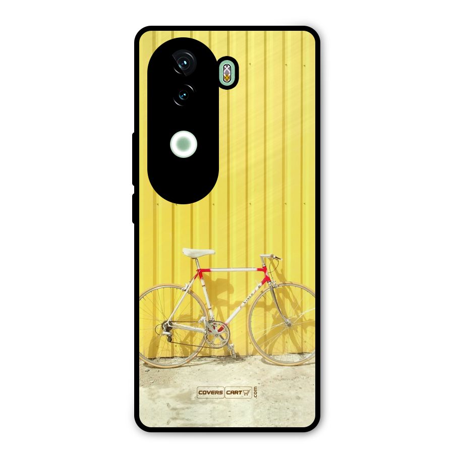 Yellow Cycle Classic Metal Back Case for iQOO Z9s