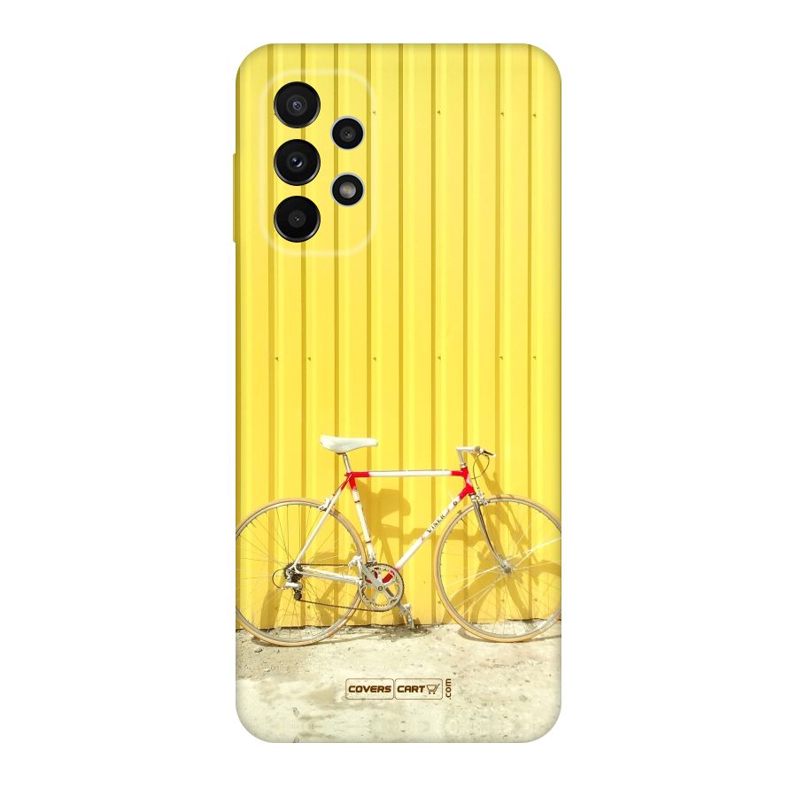 Yellow Cycle Classic Original Polycarbonate Back Case for Galaxy A23