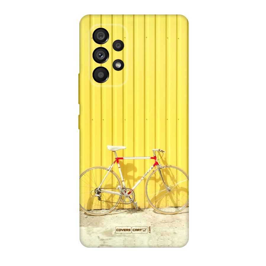 Yellow Cycle Classic Original Polycarbonate Back Case for Galaxy A53 5G